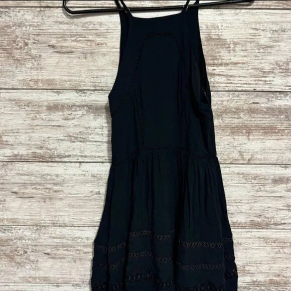 Sam Edelman black eyelet fit and flare dress size 0 - Picture 8 of 9